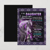 Invitation Cadeau pour ma fille, fille et papa, amateurs de l (Devant / Derrière)