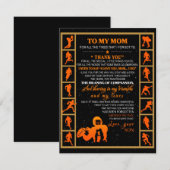 Invitation Cadeau pour ma mère, mère et fils, mère de hockey  (Devant / Derrière)