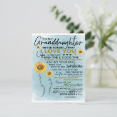 Invitation Cadeau pour ma petite-fille, Cadeau d'anniversaire (Debout devant)