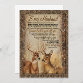 Invitation Cadeau pour mari | Lettre à mon mari de la part de (Devant / Derrière)