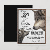 Invitation Cadeau pour mon fils, maman et fils, lettre d'amou (Devant / Derrière)