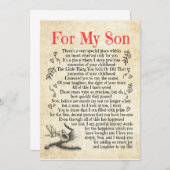 Invitation Cadeau pour mon fils | Merci d'avoir ajouté autant (Devant / Derrière)