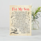 Invitation Cadeau pour mon fils | Merci d'avoir apporté tant  (Debout devant)