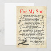 Invitation Cadeau pour mon fils | Merci d'avoir apporté tant  (Devant / Derrière)