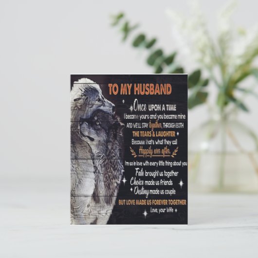 Invitation Cadeau pour mon mari, Cadeau personnalisé (Debout devant)