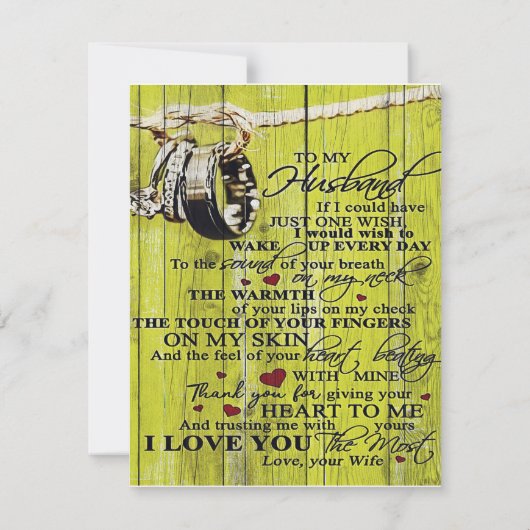 Invitation Cadeau pour mon mari, Cadeau personnalisé (Dos)