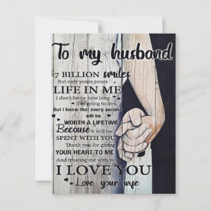 Invitation Cadeau pour mon mari   Lettre adorable pour mon ma
