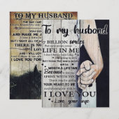 Invitation Cadeau pour mon mari | Lettre charmante pour mon m (Devant / Derrière)