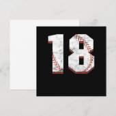 Invitation Cadeau sportif pour les 18 ans de baseball (Devant / Derrière)