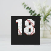 Invitation Cadeau sportif pour les 18 ans de baseball (Debout devant)