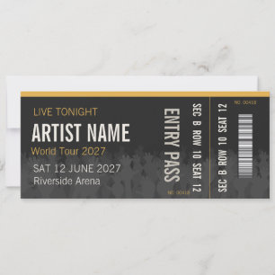 Invitation cadeau surprise de billet de concert