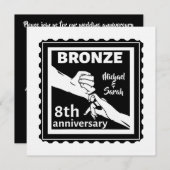 Invitation cadeau traditionnel de 8e anniversaire de mariage  (Devant / Derrière)