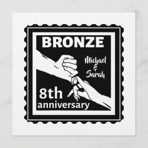 Invitation cadeau traditionnel de 8e anniversaire de mariage