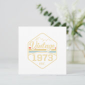 Invitation Cadeau vintage 1973 Est 48e anniversaire (Debout devant)