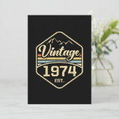Invitation Cadeau vintage 1974 Est 47e anniversaire (Debout devant)