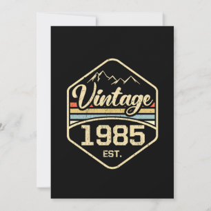 Invitation Cadeau vintage 1985 Est 36e anniversaire