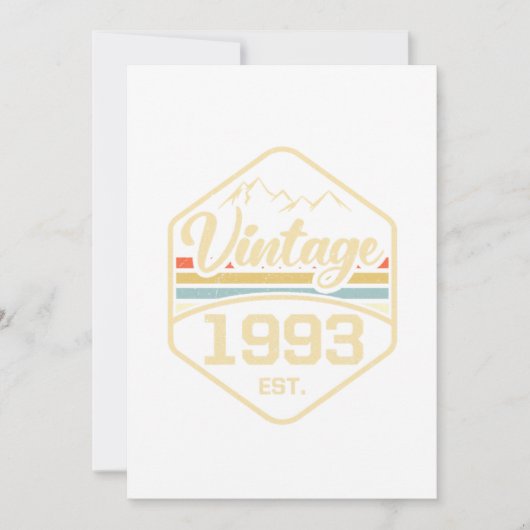 Invitation Cadeau vintage 1993 Est 28e anniversaire (Devant)