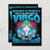 Invitation Cadeau Virgo cool, Cadeau Lover | Idée cadeau parf (Devant / Derrière)