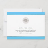 Invitation CADEAU VOUCHER moderne élégant business AQUA BLUE (Dos)