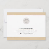 Invitation CADEAU VOUCHER moderne élégant champagne d'affaire (Dos)