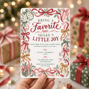 Invitation Cadeaux à l'aquarelle Noël Choses Préférées