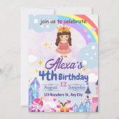 Invitation Cadeaux d'anniversaire pour enfants de fille arc-e (Devant)