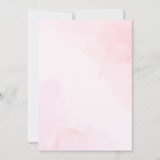 Invitation Cadeaux d'anniversaire rose pastel (Dos)