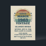 Invitation Cadeaux d'anniversaire vintages personnalisés<br><div class="desc">Vous pouvez ajouter un peu d'originalité avec cette édition limitée, qualité premium, et original, classe, rétro et d'apparence vintage conception graphique d'anniversaire avec une police de typographie cool. C'est une excellente idée cadeau pour les hommes, les femmes, les maris, les épouses, les petites amies et les petits amis qui vont...</div>