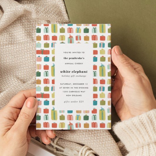 Invitation Cadeaux d'aquarelle Noël Présentations Fête