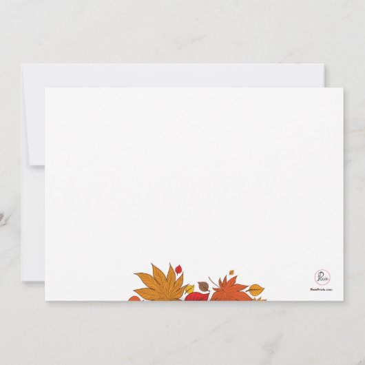 Invitation cadeaux d'automne (Dos)