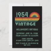 Invitation Cadeaux de 70e anniversaire vintages personnalisés (Devant)