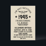 Invitation Cadeaux de 80e anniversaire vintages personnalisés<br><div class="desc">Vous pouvez ajouter un peu d'originalité avec cette édition limitée, qualité premium, et original, classe, rétro et d'apparence vintage conception graphique d'anniversaire avec une police de typographie cool. C'est une excellente idée cadeau pour les hommes, les femmes, les maris, les épouses, les petites amies et les petits amis qui vont...</div>