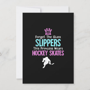 Invitation Cadeaux de citation pour femmes de hockey sur glac