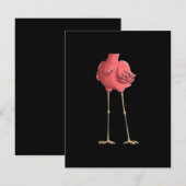 Invitation Cadeaux de costume d'Halloween de flamant rose san (Devant / Derrière)