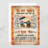 Invitation Cadeaux de femme | Lettre À Ma Femme Amour Du Mari (Devant / Derrière)