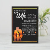 Invitation Cadeaux de femme| Lettre à ma femme Amour du mari (Debout devant)