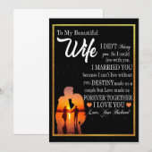 Invitation Cadeaux de femme| Lettre à ma femme Amour du mari (Devant / Derrière)