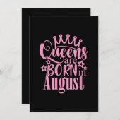 Invitation Cadeaux de fête d'anniversaire pour les reines née (Devant / Derrière)