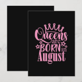 Invitation Cadeaux de fête d'anniversaire pour reines nées en (Devant / Derrière)