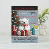 Invitation Cadeaux de garde d'ours Fête de Noël annuelle (Debout devant)