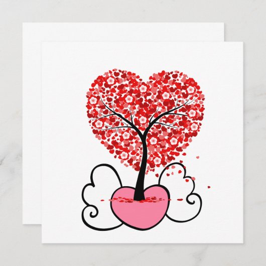 Invitation Cadeaux de la Saint-Valentin mignons jour de la Sa (Devant / Derrière)