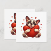 Invitation Cadeaux de la Saint-Valentin Pitbull (Devant / Derrière)