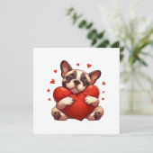 Invitation Cadeaux de la Saint-Valentin Pitbull (Debout devant)