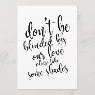 Invitation Cadeaux de lunettes de soleil de mariage abordable