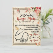 Invitation Cadeaux de maman infirmière | Lettre à ma maman in (Debout devant)