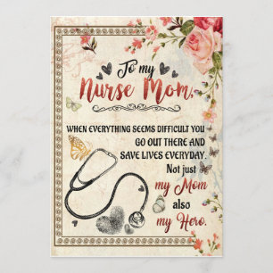 Invitation Cadeaux de maman infirmière   Lettre à ma maman in