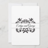 Invitation Cadeaux de mariage Voiture Ancienne et Damassé 50e (Dos)