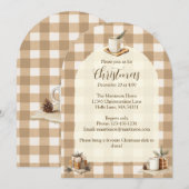 Invitation Cadeaux de Mugs Rustiques Brown En vichy Arche de (Devant / Derrière)