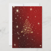 Invitation Cadeaux de Noël élégants,Ruban, Rouge,Fête de Noël (Dos)