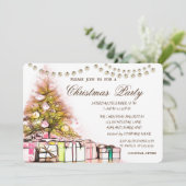 Invitation Cadeaux de Noël, Fête de Noël d'entreprise (Debout devant)